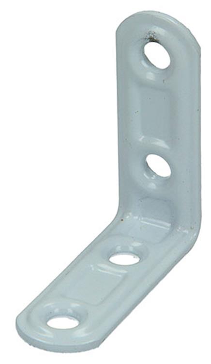 Afbeelding laden in galerijviewer, Mack 1013794 - 4 geplooide winkelhaken wit gelakt 40x40mm | 10 stuks
