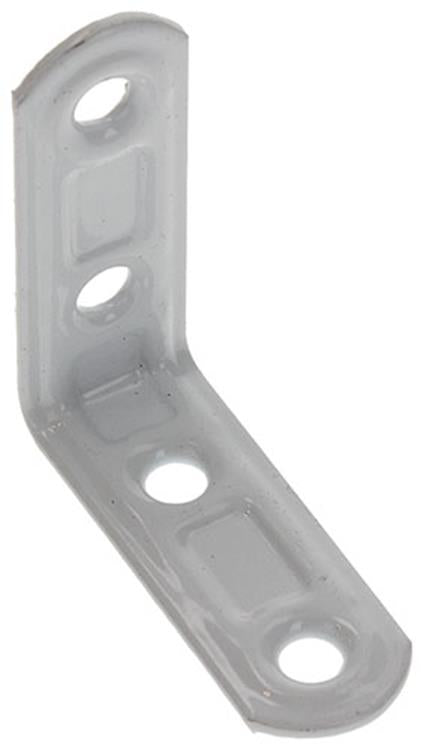 Afbeelding laden in galerijviewer, Mack 1013794 - 4 geplooide winkelhaken wit gelakt 40x40mm | 10 stuks