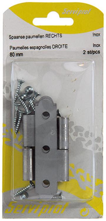 Afbeelding laden in galerijviewer, Mack 1013706 - 2 spaanse paumellen rechts inox h 80 - b 45 mm | 5 stuks