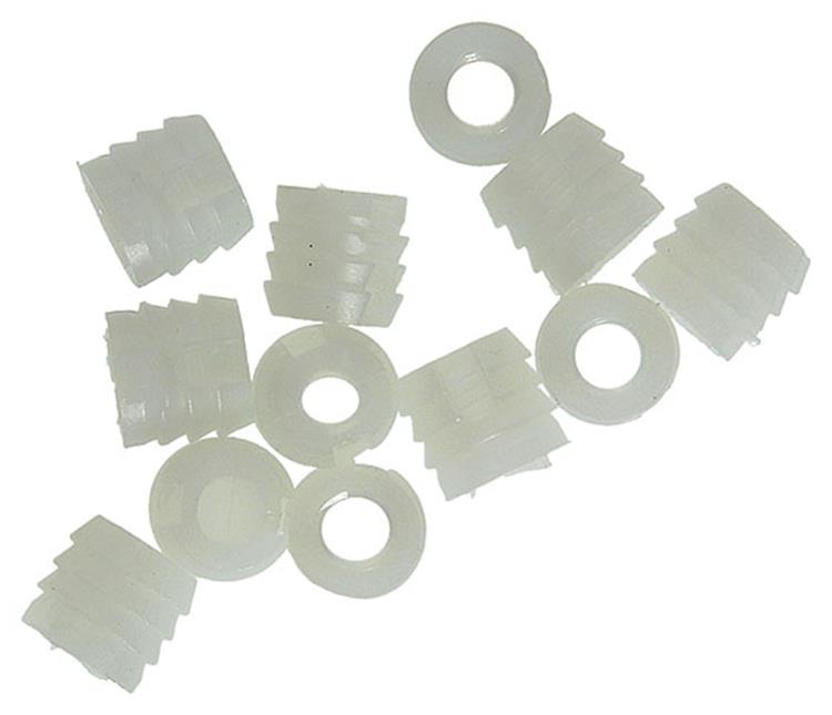 Afbeelding laden in galerijviewer, Mack 1014488 - 12 kunststof inslagmoeren m6 ø 11 mm x 11mm | 10 stuks