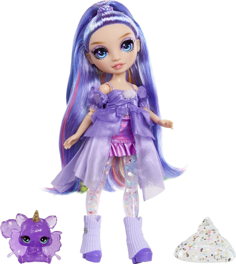 Afbeelding laden in galerijviewer, Rainbow high shimmers met slijm-modepop - violet (paars)