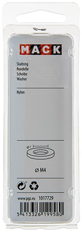 Afbeelding laden in galerijviewer, Mack 1017729 - sluitring nylon 12 st m4 | 10 stuks