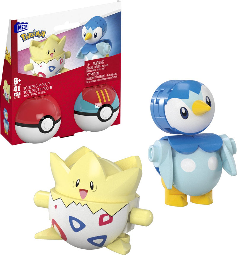 Afbeelding laden in galerijviewer, Mattel mega construx pokémon bouwset - piplup en togepi
