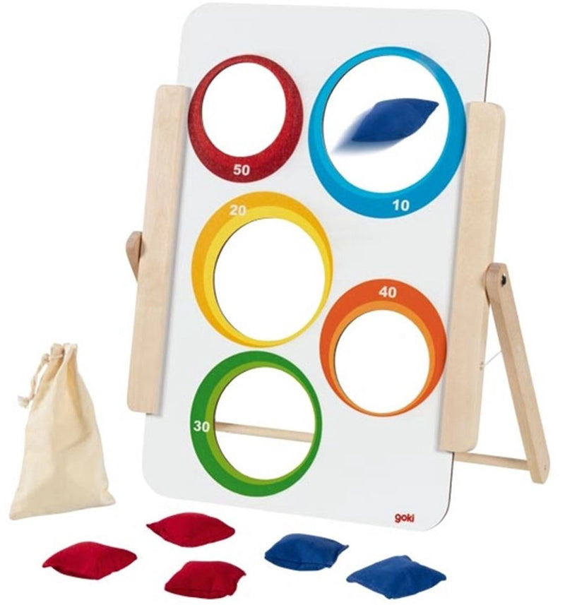 Afbeelding laden in galerijviewer, Goki houten werpspel zakjes gooien