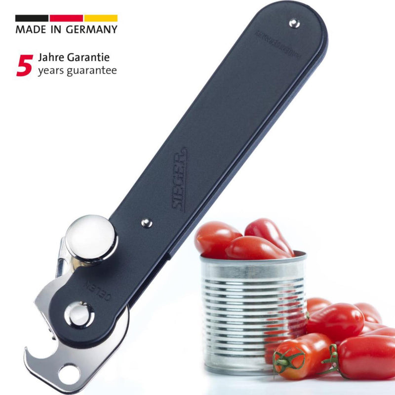 Afbeelding laden in galerijviewer, Westmark blikopener met hefboomwerking en flesopener, lengte: 14,9 cm, staal, original sieger, zwart zilver, 11212270