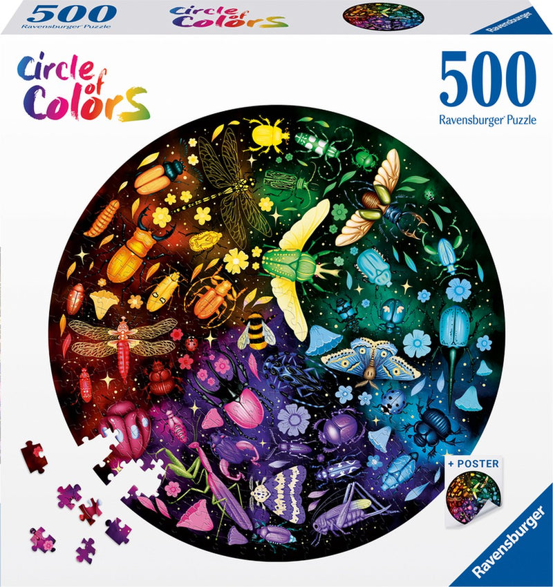 Afbeelding laden in galerijviewer, Ravensburger legpuzzel circle of colors insecten, 500st.