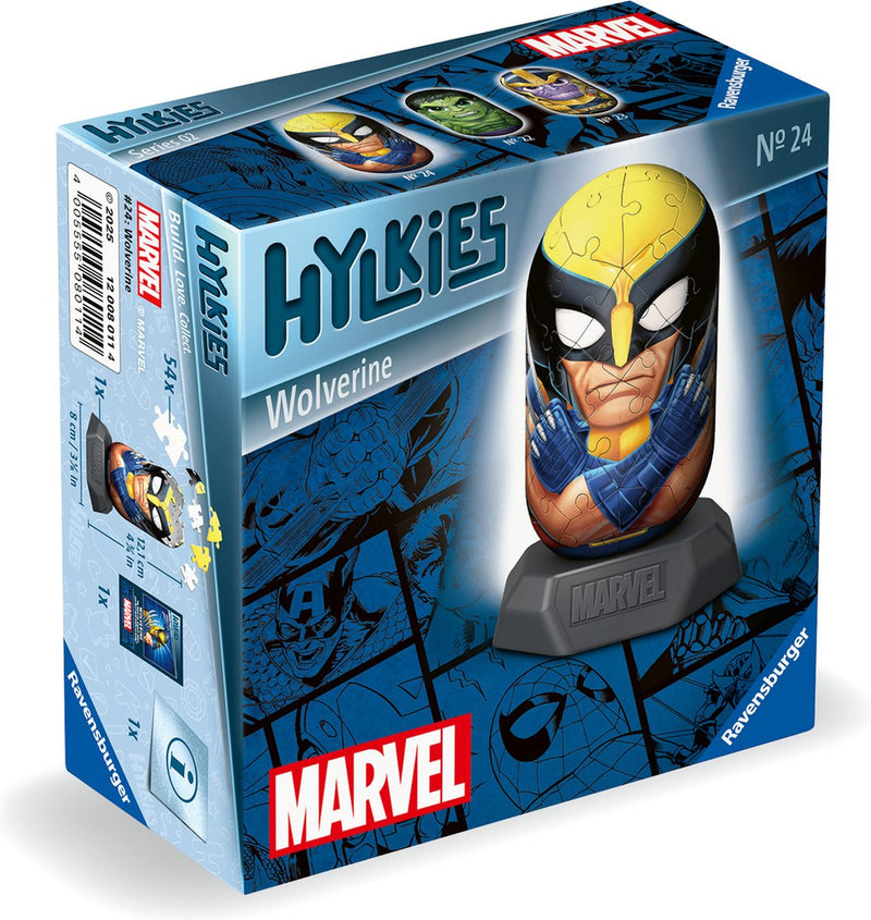 Afbeelding laden in galerijviewer, Ravensburger 3d puzzel hylkies marvel wolverine, 54st.