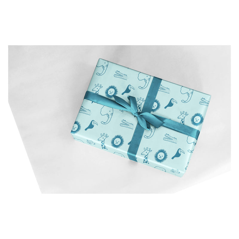 Afbeelding laden in galerijviewer, Rotolux inpakpapier baby wilde dieren, 3 mtr.