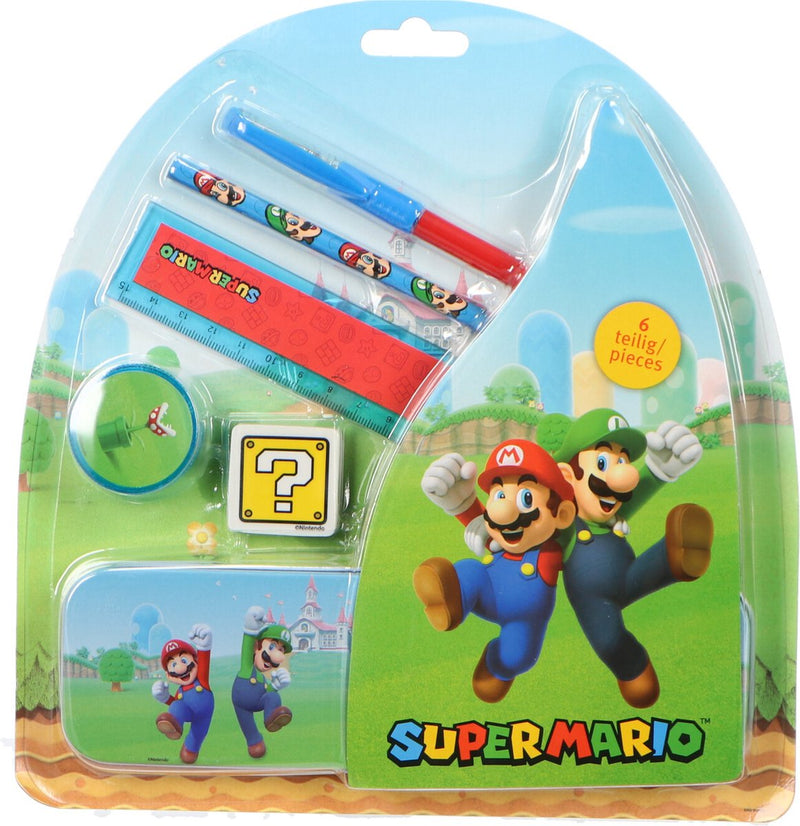 Afbeelding laden in galerijviewer, Undercover gmbh undercover super mario schoolset - 7-delig blik met schrijfwaren.