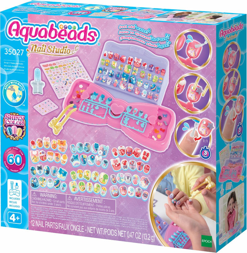 Afbeelding laden in galerijviewer, Aquabeads veelkleurige nagelset voor kinderen- complete nagelstudio inclusief 60 nagels
