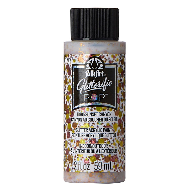 Afbeelding laden in galerijviewer, Folkart • glitterific pop acrylic paint sunset canyon 59ml