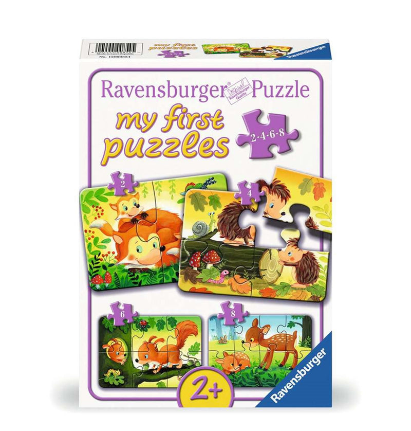 Afbeelding laden in galerijviewer, Ravensburger puzzel forest animals - legpuzzel - 2, 4, 6, 8 stukjes