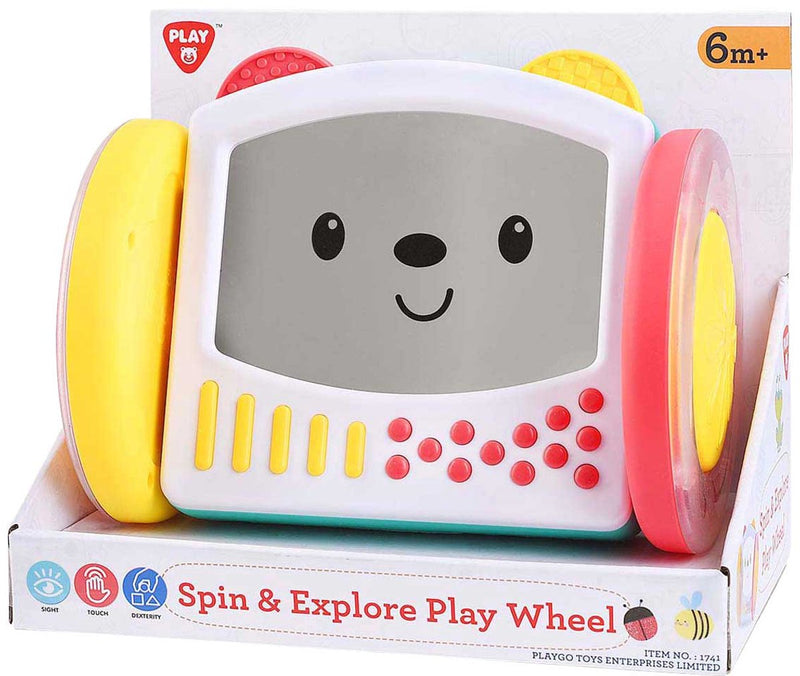 Afbeelding laden in galerijviewer, Playgo activiteitenrol sensorisch speelgoed kleurrijk voor baby's.