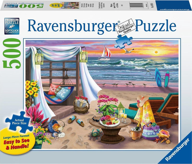 Afbeelding laden in galerijviewer, Ravensburger puzzel strandavond - legpuzzel - 500 stukjes