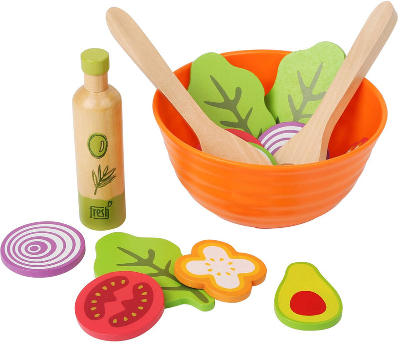 Afbeelding laden in galerijviewer, Small foot - houten speeleten salade speelset, 15dlg,