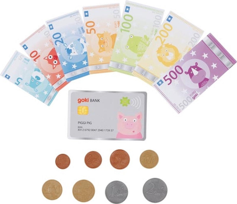 Afbeelding laden in galerijviewer, Goki speelgeld dieren met creditcard en muntgeld, 117dlg.