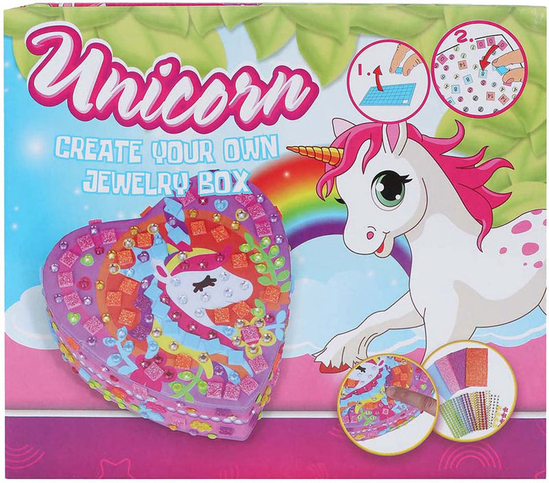 Afbeelding laden in galerijviewer, Unicorn versier je eigen sieradendoos eenhoorn