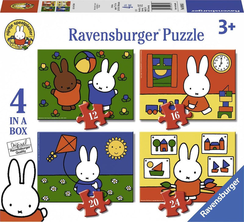 Afbeelding laden in galerijviewer, Ravensburger nijntje 4in1box puzzel - 12+16+20+24 stukjes - kinderpuzzel