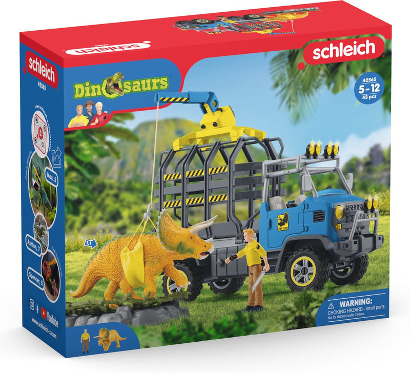 Afbeelding laden in galerijviewer, Schleich dinosaurus - dinosauriërs truckmissie - dino speelgoed - kinderspeelgoed voor jongens en meisjes - 4 tot 12 jaar 42565