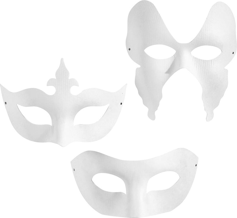 Afbeelding laden in galerijviewer, Creativ company maskers wit, 12st.