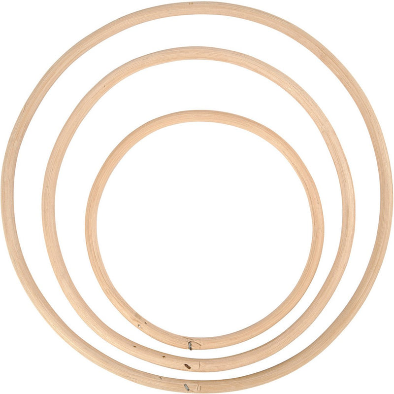 Afbeelding laden in galerijviewer, Creativ company https: www.cchobby.nl bamboe-ring-d-15-3-20-3-25-5-cm-3-stuk-1-set