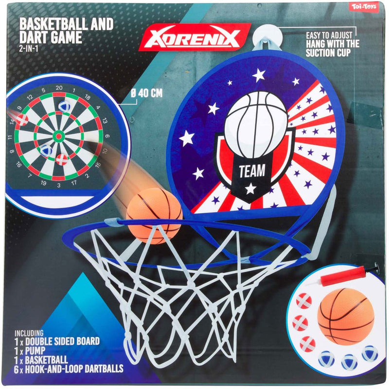 Afbeelding laden in galerijviewer, Adrenix darts basketbal 2in1 spel - multicolor speelgoed voor kinderen.