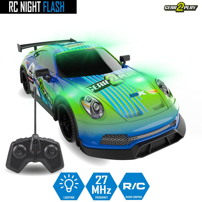 Afbeelding laden in galerijviewer, Gear2play rc night flash bestuurbare auto