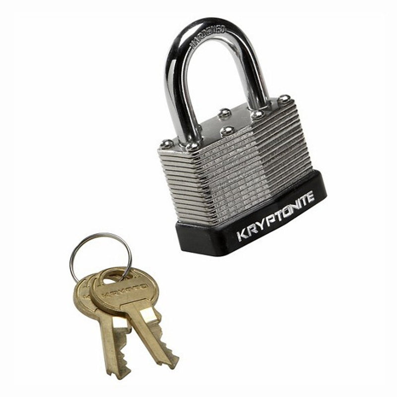 Afbeelding laden in galerijviewer, Kryptonite hangslot padlock 8 x 3 cm staal zilver zwart