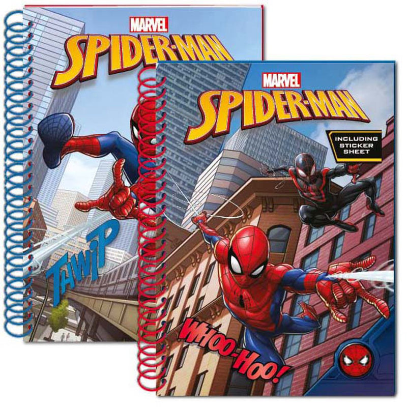 Afbeelding laden in galerijviewer, Merkloos sans marque spiderman glitter notitieboek - kleurrijk speelgoed notitieboek voor kinderen.