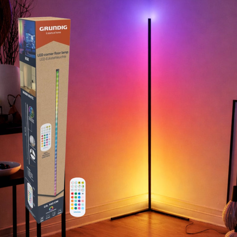 Afbeelding laden in galerijviewer, Grundig led-hoeklamp met afstandsbediening, 140cm