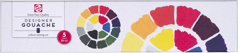 Afbeelding laden in galerijviewer, Talens gouache extra fijn set, 5x50ml flacons