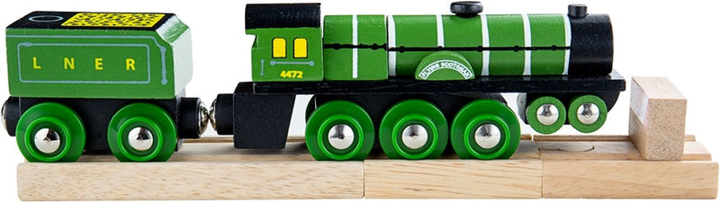 Afbeelding laden in galerijviewer, Bigjigs houten trein flying scotsmann