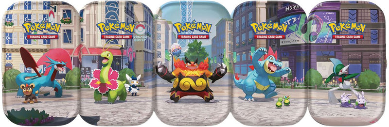Afbeelding laden in galerijviewer, Asmodee pokémon mega evolution chaos rising lumious city mini tin