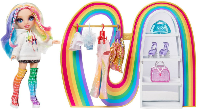Afbeelding laden in galerijviewer, Rainbow high - amaya's rainbow closet playset - kleurrijke opbergoplossing