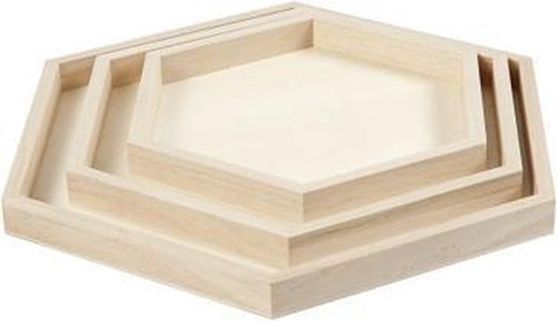 Afbeelding laden in galerijviewer, Creativ company houten dienbladen divers, set van 3