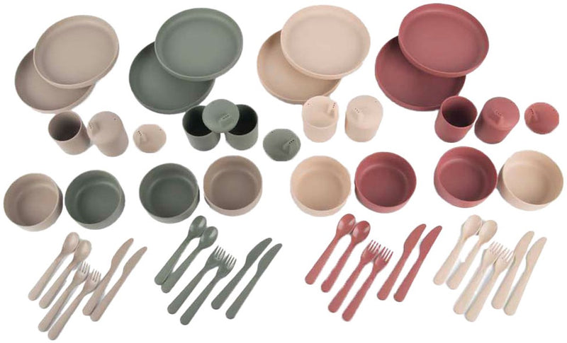Afbeelding laden in galerijviewer, Dantoy serviesset speelgoed bioplastic 56-delig duurzaam kleurrijk.