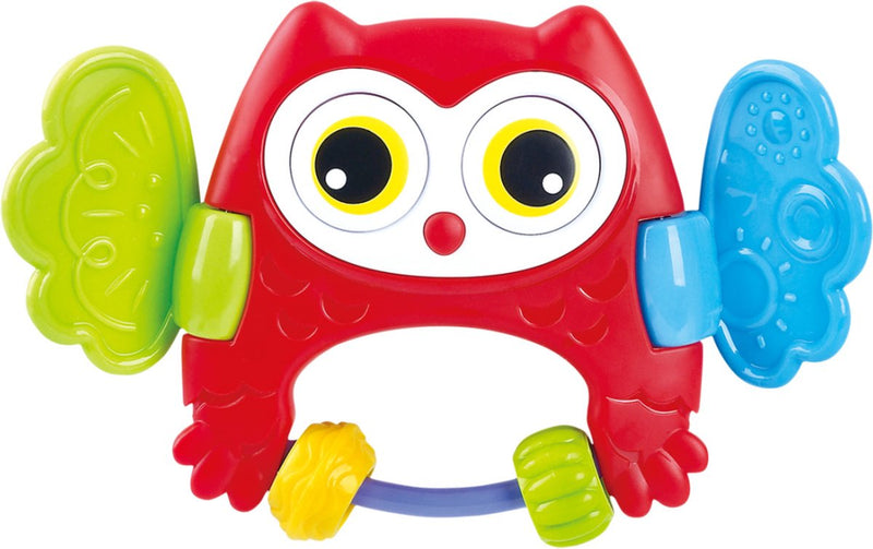 Afbeelding laden in galerijviewer, Playgo peekaboo uil rammelaar rood
