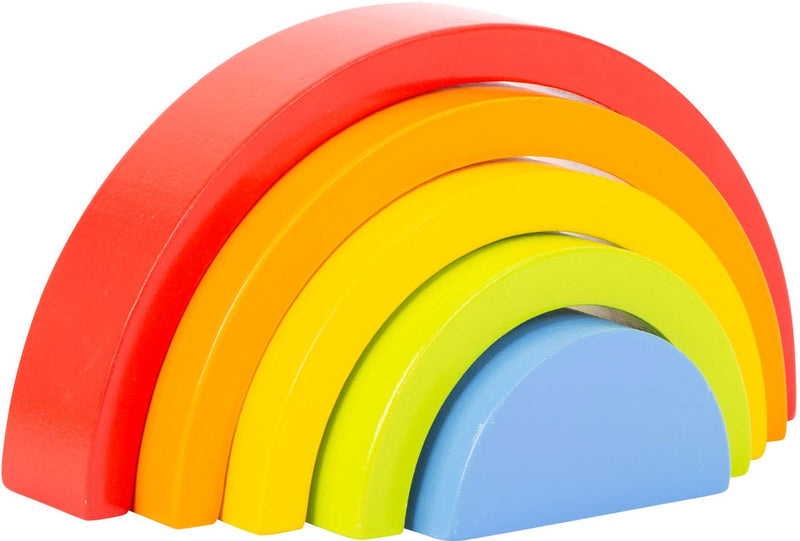 Afbeelding laden in galerijviewer, Small foot - houten bouwblokken regenboog, 5dlg.
