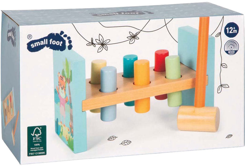 Afbeelding laden in galerijviewer, Small foot - houten hamerbank jungle friends fsc