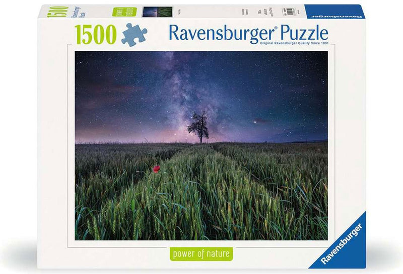 Afbeelding laden in galerijviewer, Ravensburger legpuzzel nachthim.uber dem kornfeld, 1500st.
