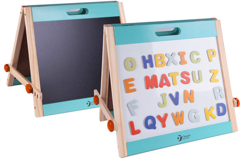 Afbeelding laden in galerijviewer, Classic world houten magneet- en krijtbord