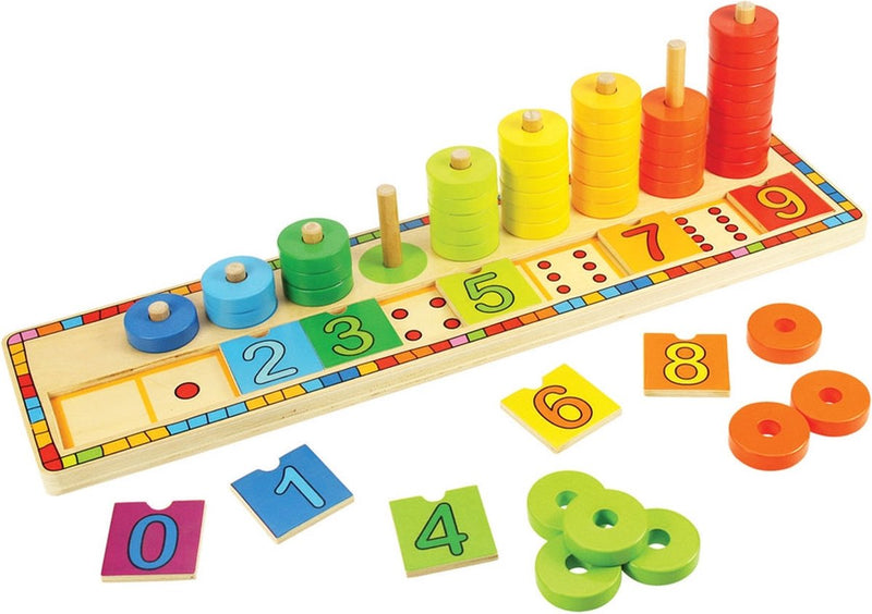 Afbeelding laden in galerijviewer, Bigjigs speelgoed leren tellen telraam - green toys