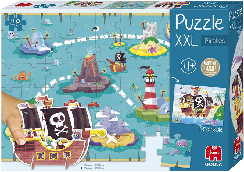 Afbeelding laden in galerijviewer, Jumbo goula legpuzzel xxl piraten, 48st.