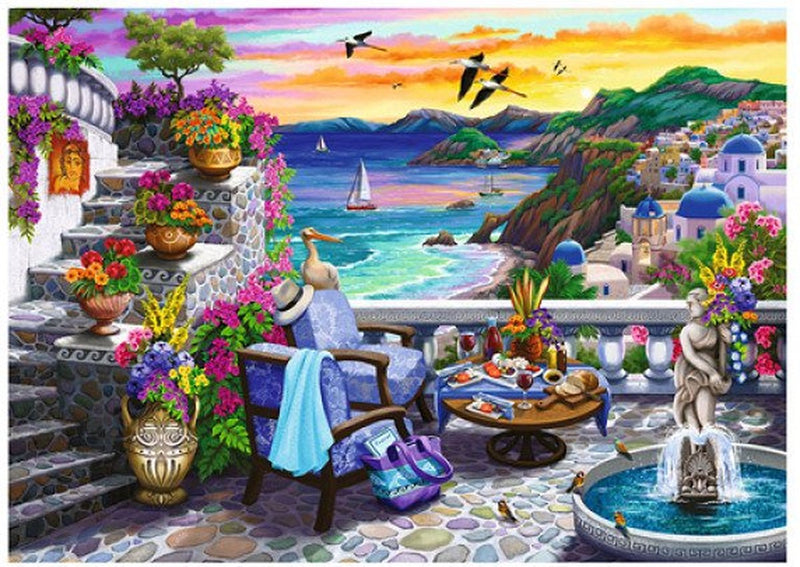 Afbeelding laden in galerijviewer, Ravensburger puzzel santorini sunset - legpuzzel - 300 large format stukjes