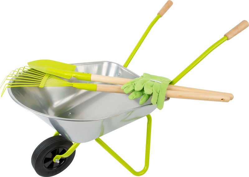 Afbeelding laden in galerijviewer, Small foot - metalen kruiwagen met tuingereedschap, 5dlg.