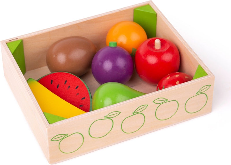 Afbeelding laden in galerijviewer, Bigjigs kratje met fruit
