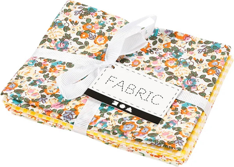 Afbeelding laden in galerijviewer, Creativ company patchwork stof geel 45x55cm, 4st.