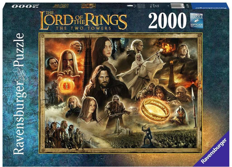 Afbeelding laden in galerijviewer, Ravensburger puzzel the lord of the rings: the two towers - legpuzzel - 2000 stukjes