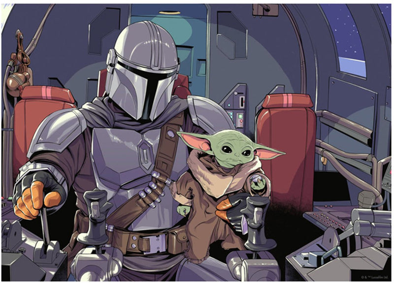 Afbeelding laden in galerijviewer, Ravensburger puzzel star wars the mandalorian - 1000 stukjes legpuzzel.