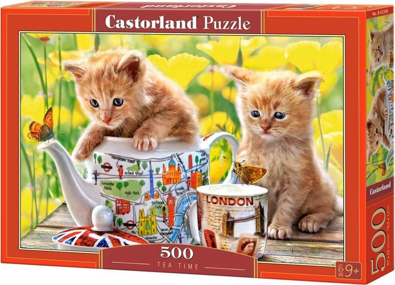 Afbeelding laden in galerijviewer, Castorland tea time – puzzel – 500 stukjes – satijnen afwerking – perfecte pasvorm – europese kwaliteit